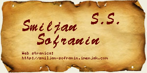 Smiljan Sofranin vizit kartica
